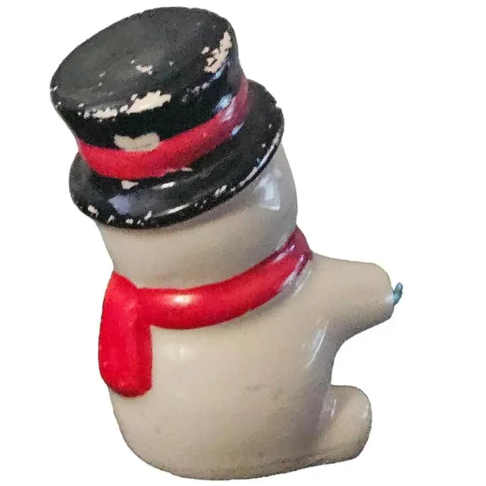 Vintage Cermaic Snowman Decor Small